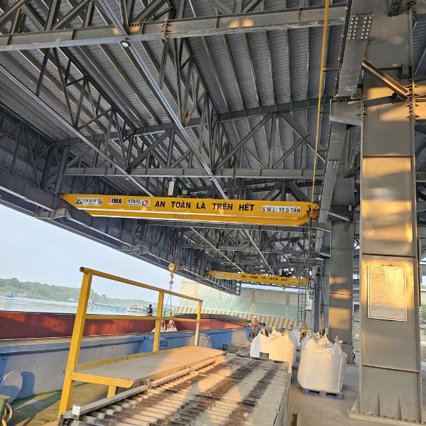 Cung cấp lắp đặt 2 bộ cầu trục dầm đôi 12,5 tấn Nhà máy xi măng Vicem Kiên Lương